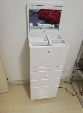 I1卧迷实你木化妆床代头柜欧式梳妆台女室轻奢小型现简约翻盖UYW