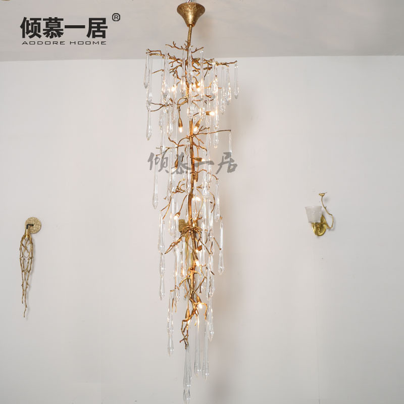 简约美式别墅酒店客房灯复式