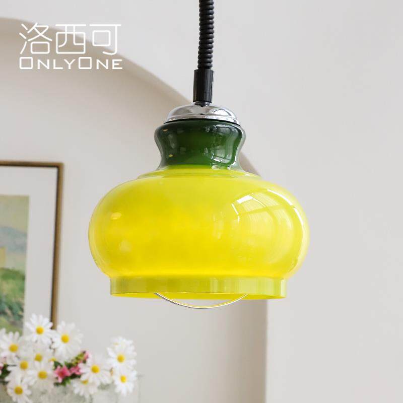 I1中古青绿玻璃小805吊草灯现卧代法式复餐厅古室床头岛台灯,家装灯饰光源,智能吊灯,淘宝优惠券,粉丝福利购,淘宝优惠卷