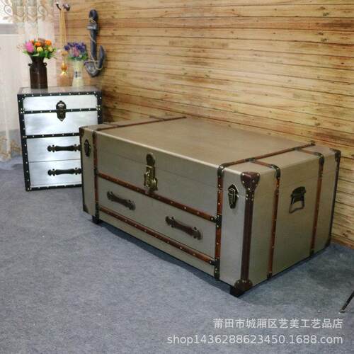 茶几欧式现代简约客厅茶几视个电大性铝质箱子柜茶几组合