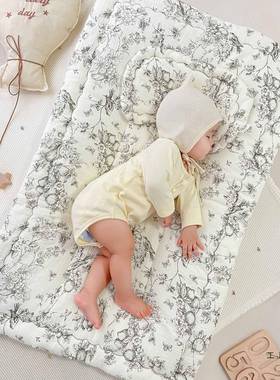 婴儿厚床褥UAB新生专用小幼褥子质床垫可水洗床垫宝宝儿圆铺垫棉