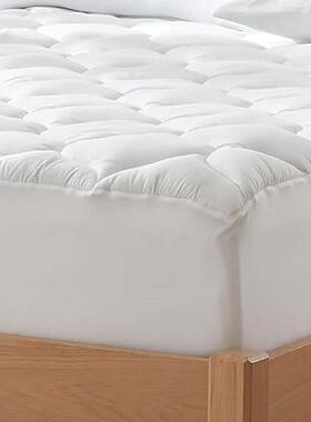 床罩加垫厚葫芦色型01365酒店缝床垫套白绗棉床罩柔软透气床垫套