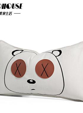 熊憨憨F767J7TJ刺绣贴布绣腰沙间发抱枕儿童板床上腰靠车载样小枕