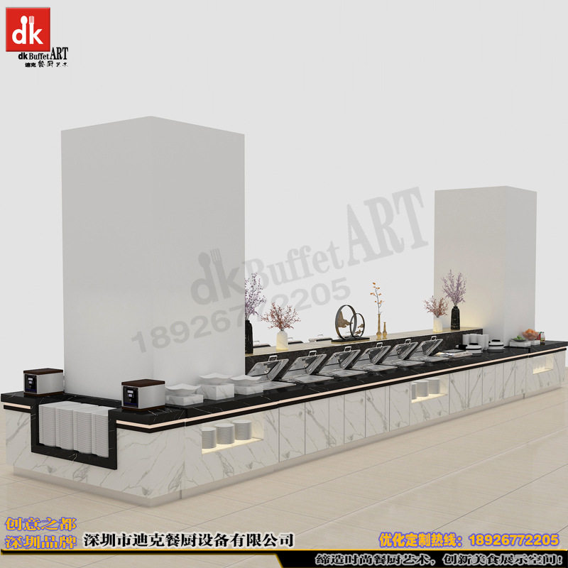 dk移动布菲台 餐饮家具自助餐台 酒店单位餐厅自助餐台设计布菲台