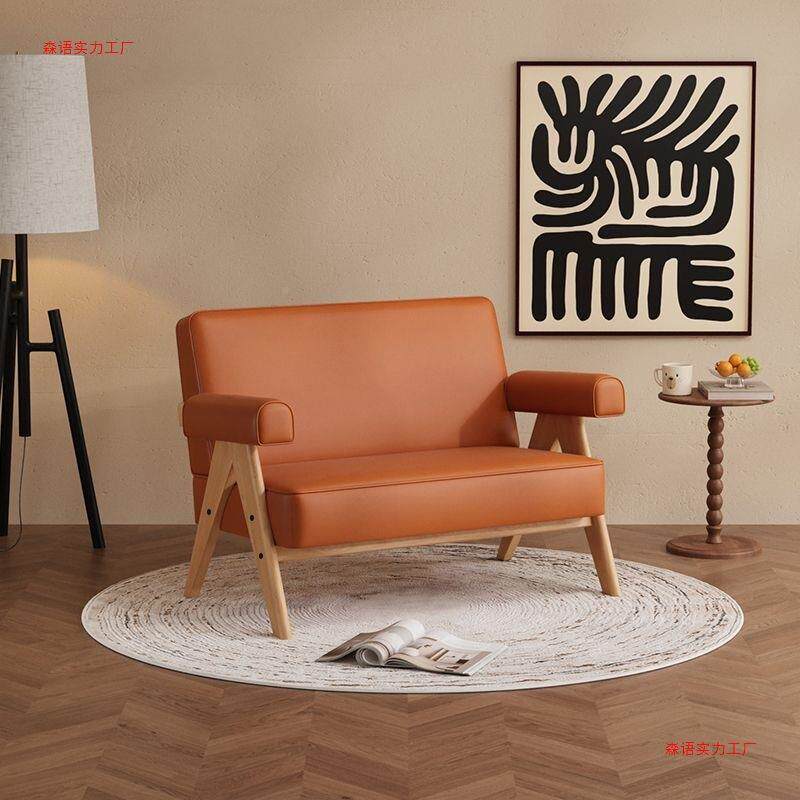 轻单人沙发沙椅双人三人奶油风服装店美甲店发MVA现代谈简约洽会