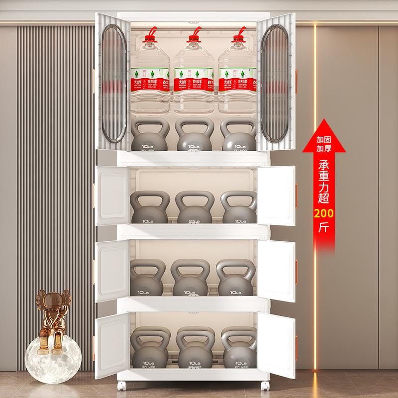 免安折叠挂衣装折叠式纳柜客厅收可室多层置物柜玩具储物柜挂衣儿