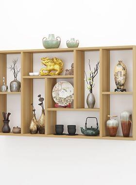 餐厅酒柜店壁挂酒现代柜F97J9M7T简约酒物架菱形格创意悬挂多置层