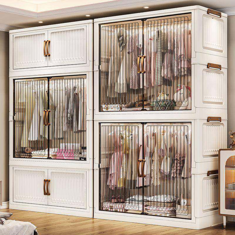 免装收儿OOX童衣柜多层宝宝用衣物纳柜家卧室折叠储安物柜婴儿小