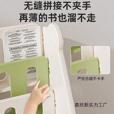 婴书架儿书宝宝绘本置物架多LQD层落地书本幼儿园收架纳柜卡通家