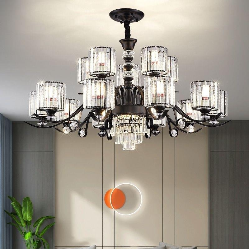 中956山灯客厅灯LED轻具水奢简晶吊灯约现代吸顶灯餐厅卧室家用