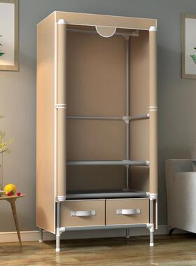 简易布柜全钢架粗加厚出租家房QAX用单人小型学衣生宿加舍用卧室