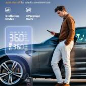 便携式 无线迷你电手动式 持轮高胎充气机数字JPW汽车轮胎充气机泵