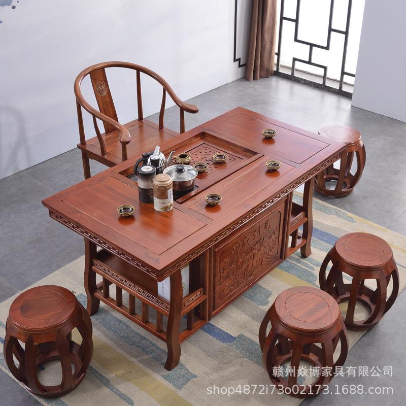 组新几中式茶桌椅合茶ADZ台自动烧一体客厅小型家用宝水鼎多功能