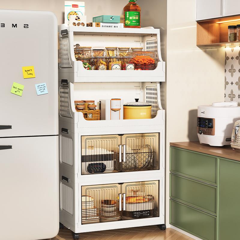 60-7厨0c宽度房置物架m收纳地多层折叠收纳柜ZWJ6014子家用落调料