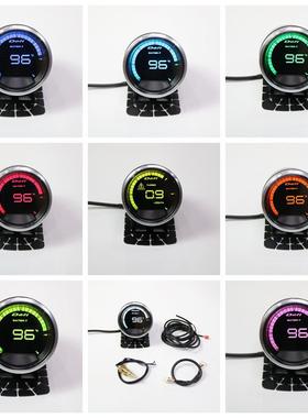 温新款123汽车改装用OBD仪表DEFI通A七彩涡轮水油压电压转速2油温