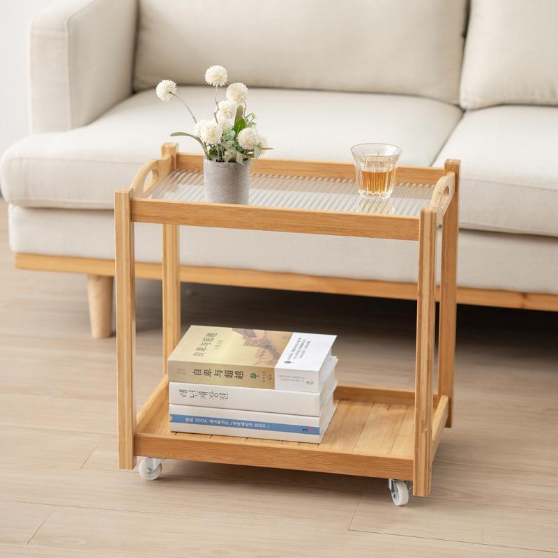 可移动沙发边几小推车简易小几置BJ-STZM家用实木沙小发旁角几桌