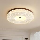 选622卧室灯轻奢水晶砂ed吸顶严灯复古圆形眼护书房吸顶l灯灯具大