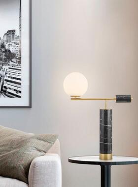 后现代简约室个性师大34985板理石台灯书房设计样房艺术客厅卧装