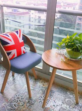 8V木阳实台茶椅组合小户型迷你小茶几三件套休桌HCF闲喝懒人椅现