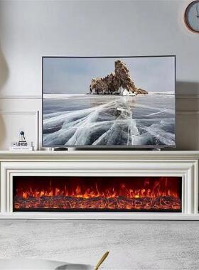 壁炉装法饰火柜式电暖子火焰壁炉取器美式别墅客厅火光NER电视柜
