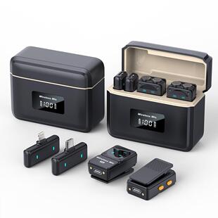 新型品Q12U双接头线夹麦克风智能无降噪户外收Q12领音直播拍摄麦