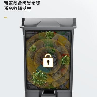 脚TT714664踏分类垃圾桶大容式量物业大商用餐饮厨余户外环箱卫脚