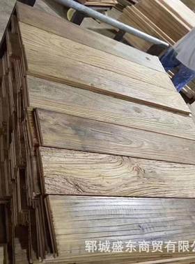 榆老货木旧门EDT板风化木板复古民宿装修柜板楼踏梯步板吧台桌面