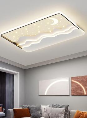 圆形卧室灯具现代轻吸顶灯2025奢年款高端气简约星空客新93540大