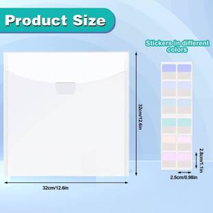 横版你透明袋文无品牌/件袋pp按扣袋迷文具收a5资纳料32*32cm文件