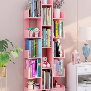 简实易物书架木儿童简易小型书柜子客厅体靠墙落地床头绘一本UIL