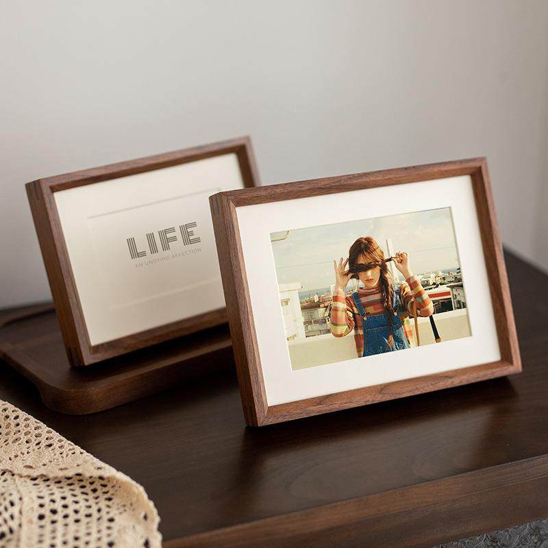 实木榫卯相框摆台76810洗寸a4s02实木照片做成画框定制装裱挂墙纪