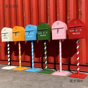 信室外落太地快递箱箱收件箱信报箱邮复古立式箱庭院装饰摄1.2米