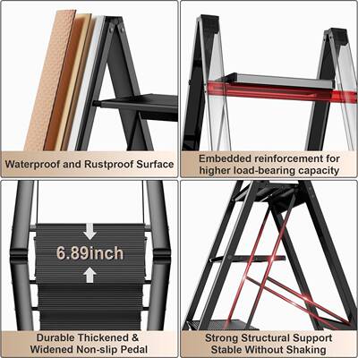 新款家用多/功能携花架梯可加折叠加厚宽人梯便室内字安全小梯