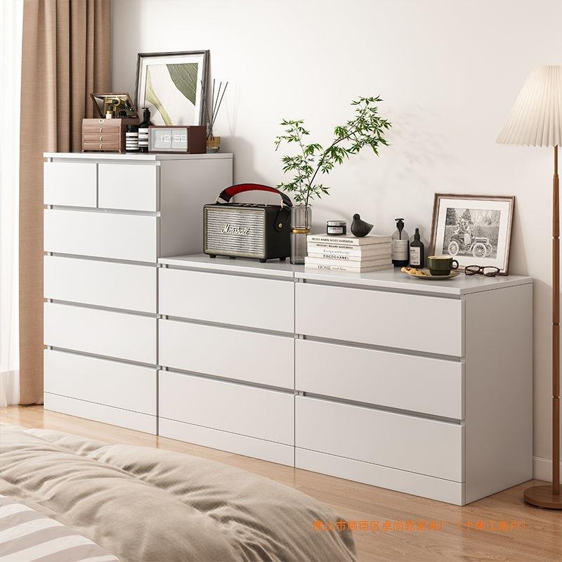 五斗柜卧室柜收纳抽屉式储物子柜实木色小户型简ACK易床物尾置斗