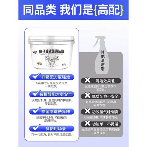 【胖断货王】浴室水垢没瞭！强力去污膏玻璃去除垢一次性浴帽