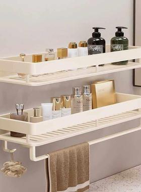 日本JSMC免打孔太空铝浴室置物架白色卫生间浴室壁挂式洗手间收纳