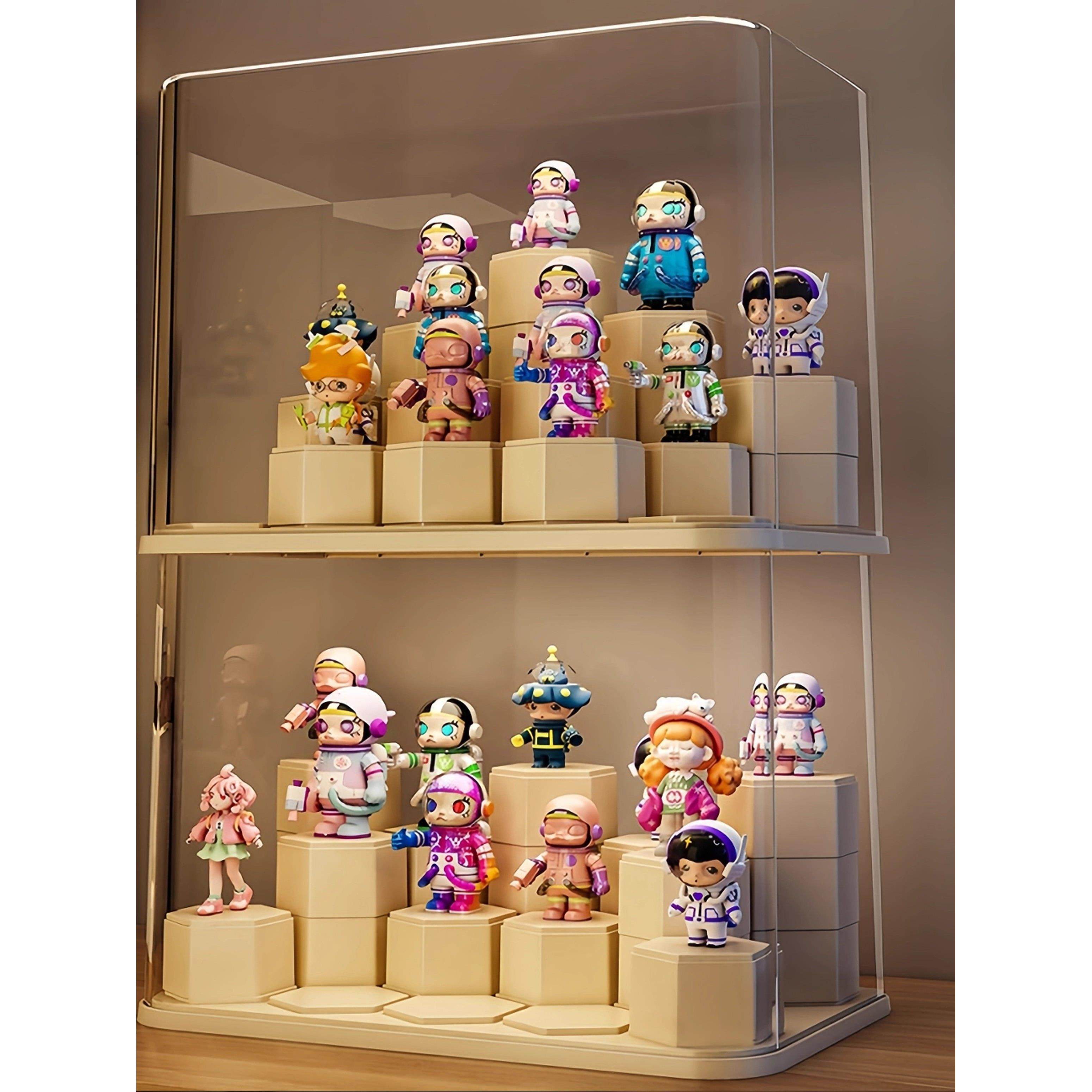 日本进口盲盒展示架收纳透明防尘亚克力手办玩具积木展示柜,收纳整理,手办收纳盒,淘宝优惠券,粉丝福利购,淘宝优惠卷