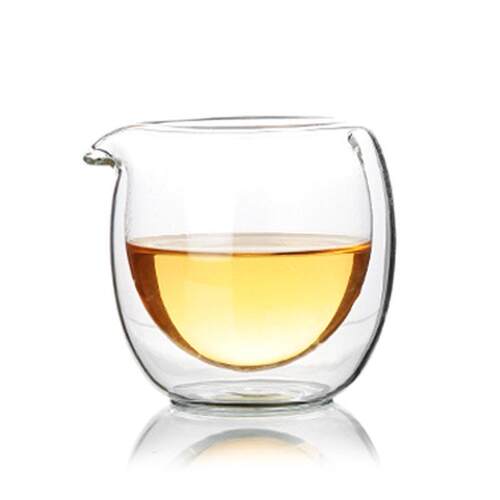 日本WG供应玻璃公道杯耐热加厚双层公杯高硼硅匀杯分茶器功夫茶具