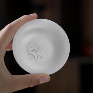 昶玖素烧白瓷茶漏装全瓷一体茶YDO漏网茶功夫套具配件滤茶器过滤