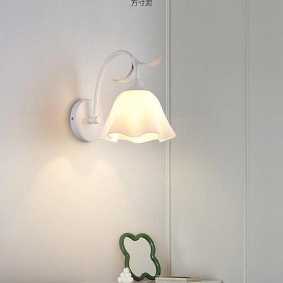 法奶油景风卧室床头灯南瓜壁灯温馨客玄关过75712道厅电视背墙式