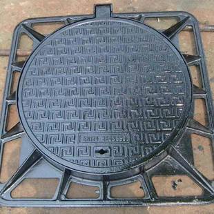 盖圆形球墨铸铁464雨水阴井盖污窨井井盖下道沙水井盖方形重水型