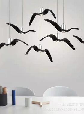 吊北欧餐厅吧台海鸥吊灯创意个性装店咖啡服厅前台DD1003造装饰小