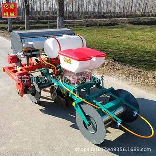 三垄六行花生播种机施肥起垄精播覆土机四轮车配套花生起垄播种机