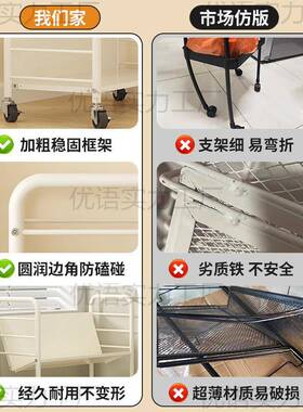 书架地置AAQ物架带轮一靠体落墙移儿童书本动简易多层铁艺储物收