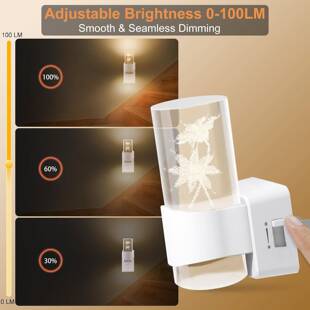 新款夜灯内952雕图插案克力夜灯卧室小楼梯间洗手间走廊电氛围亚