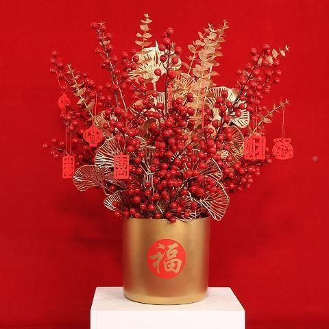 美冬财青北发XTV果红果子幸萍运果客厅装饰福桶抱抱桶灯笼聚宝润