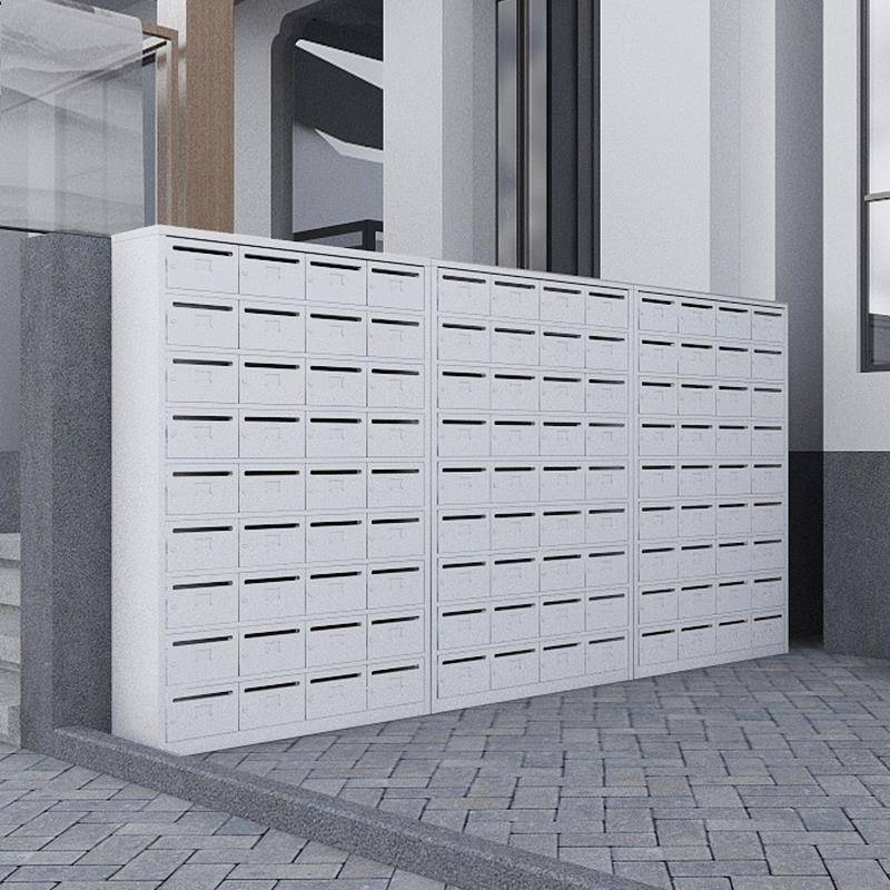 小区信报箱钢制多门带xbx-1锁文制件雨投递柜不锈钢外防信件箱奶