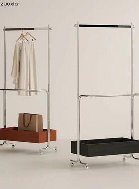 高WSO档不锈挂衣架衣服帽架地可收纳钢移动家用卧室挂落衣架装展
