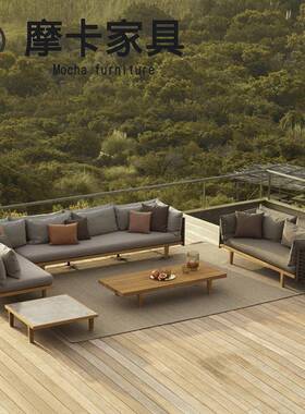 户外编发客厅庭水院花园WWB露天阳台沙藤椅防防晒藤编实木沙发藤