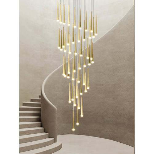 墅客厅灯楼灯小复式楼中楼loft梯公寓挑777高别设计师商场轻奢长